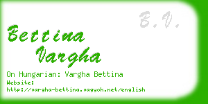 bettina vargha business card